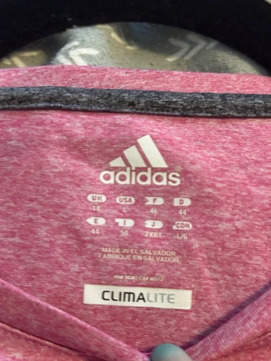adidas Heather Pink Climacool Tee - Picture 2 of 5